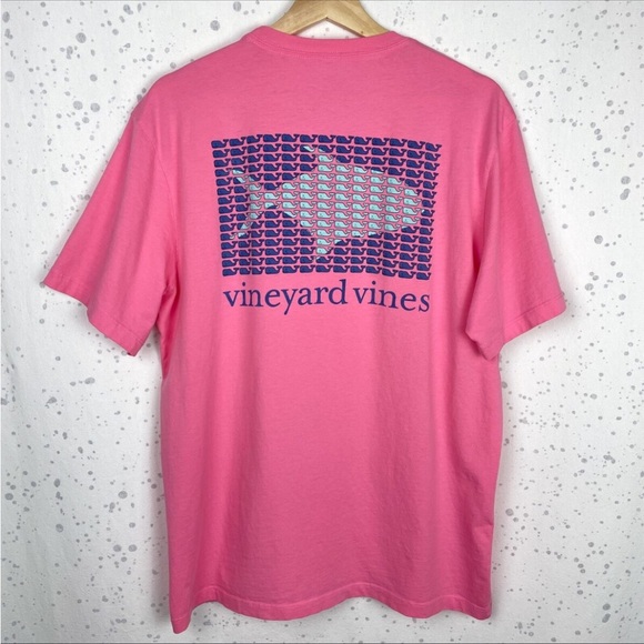 Vineyard Vines Tops - Vineyard Vines Pink Tarpon Whales Pocket T-Shirt